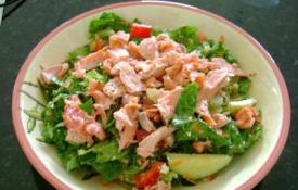 Salad salmon: resep