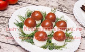 Грибочки-боровички из яиц
